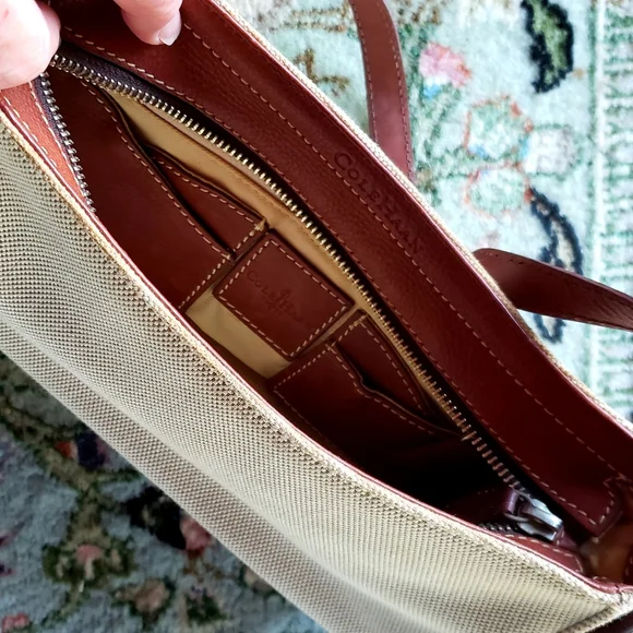 COLE HAAN Mini Handbag Purse Leather Trim - GVC - Picture 7 of 15